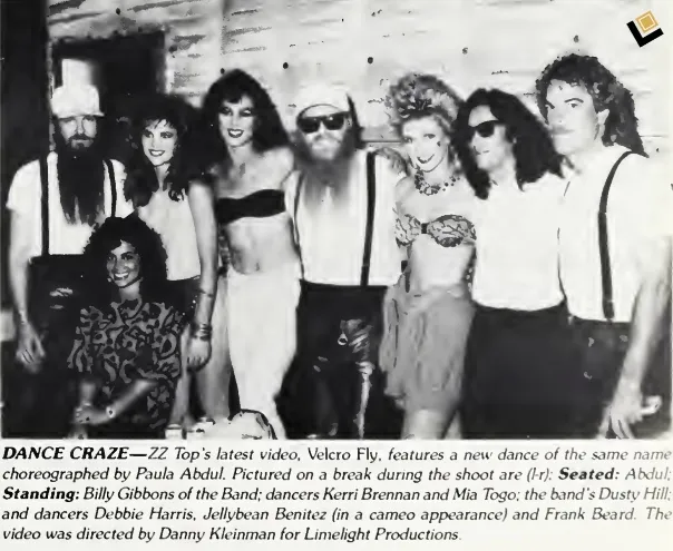 Paula Abdul's choreography work for ZZ Top's Velcro Fly music video