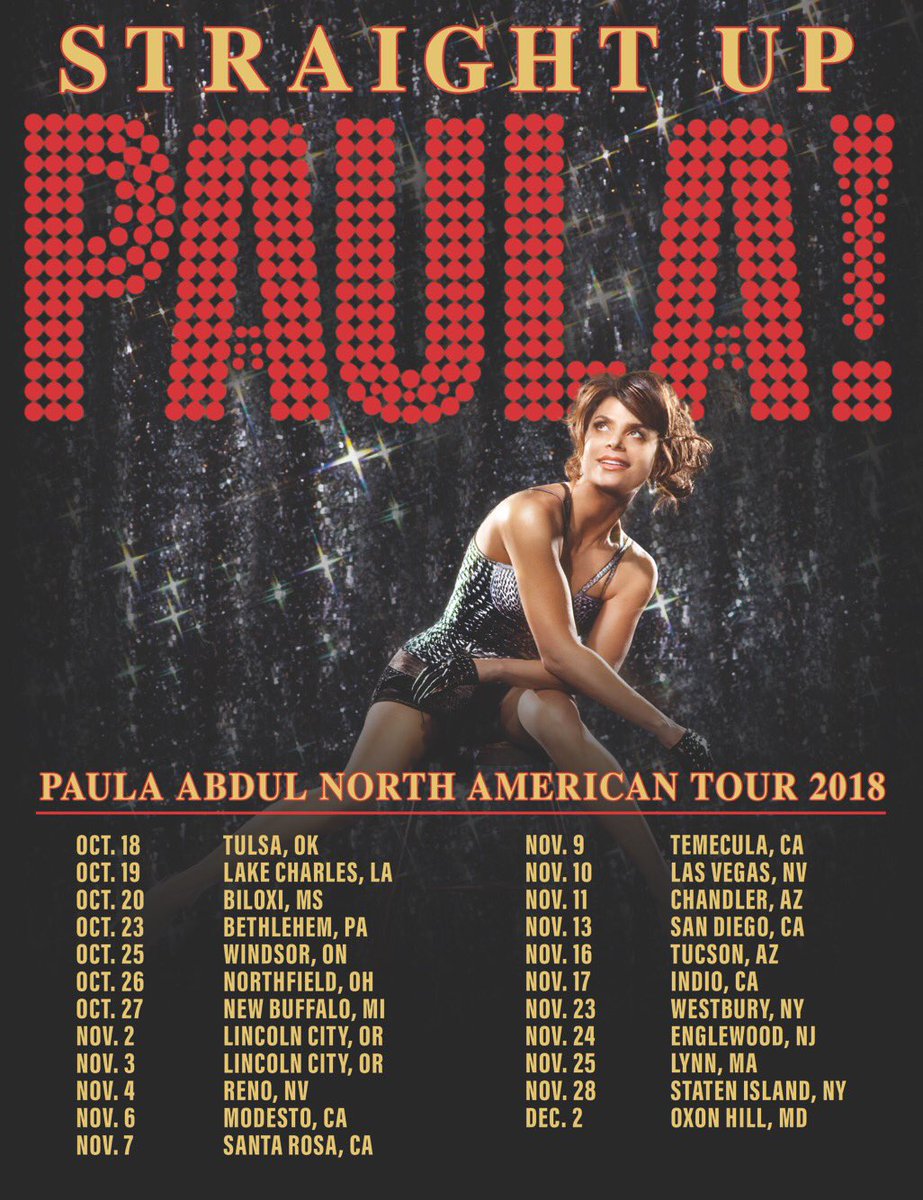 Straight Up Paula! tour announced — archival artwork or imagery